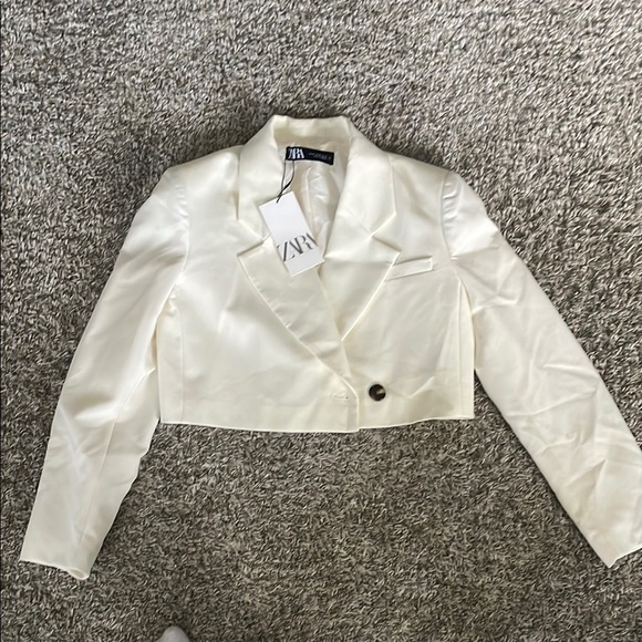 Zara Jackets & Blazers - Zara Cream Blazer Classic Suit Jacket